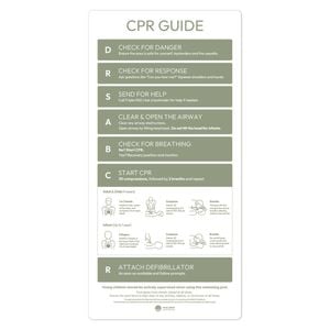 Pool Signs Australia Pool Safety CPR Sign - Moss Green
