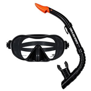 Land & Sea Sports Black Marlin Underwater Adult/Teen Silicone Mask & Snorkel Set