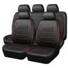 Catzon Leather Car Seat Covers Full Set Airbag Compatible Universal-red