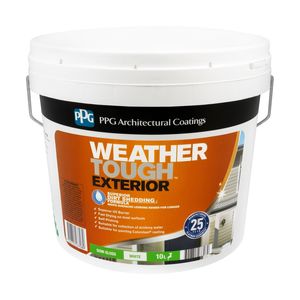 PPG Paints 10L White Semi Gloss Weather Tough Exterior Paint