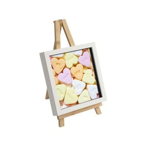 3D Box Photo Frame with Easel - 8" x 8" - Brown/White