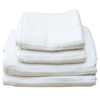 White Stripe Organic Soft 6 Pieces Towel Set - White