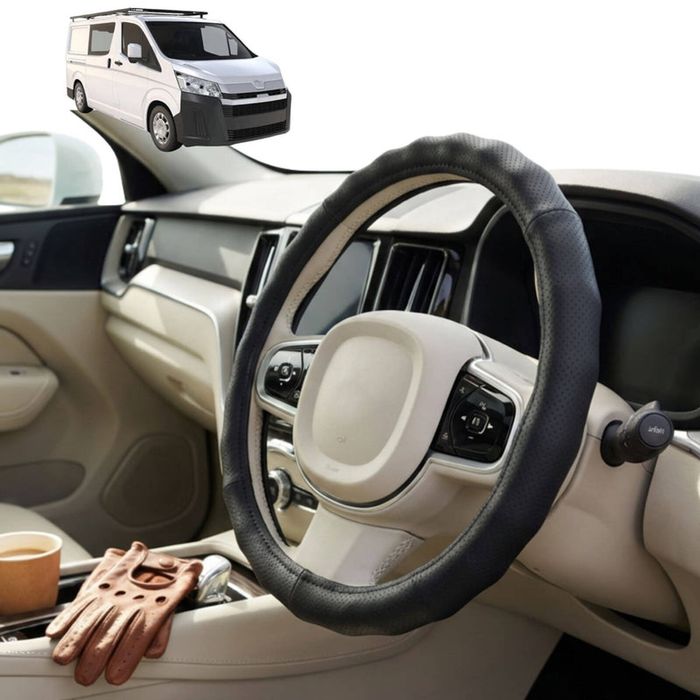 Australian Goose Steering Wheel Cover for Toyota Hiace Van 2019 - Current (LWB) Circle Black