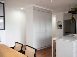 Image of an updated kitchen cabinet with a new design, showing a fresh and modern look.