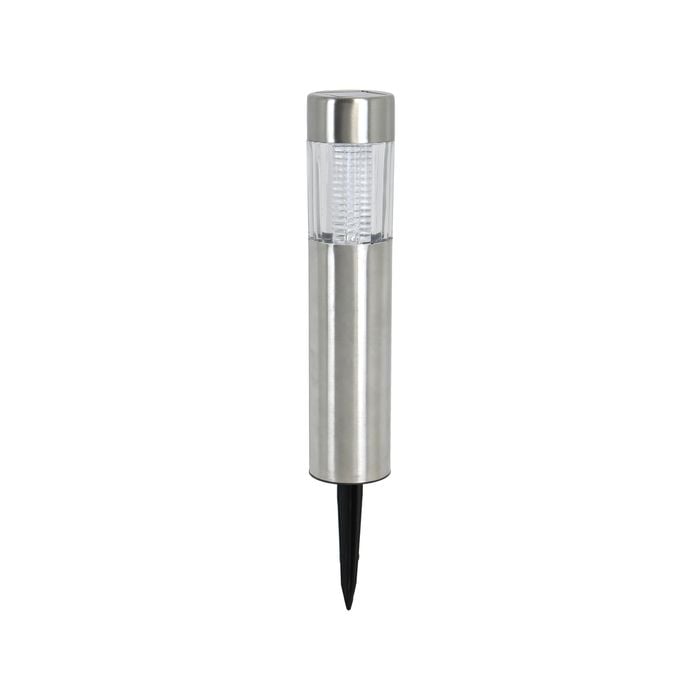 Click 27.5cm Aria Stainless Steel Bollard LED Solar Light