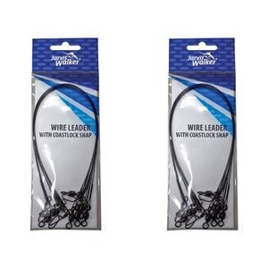 2x 6PK Jarvis Walker 18 Inch/100lb Wire Fishing Leaders with Coastlock Snaps