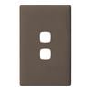 HPM LINEA 2 Gang Coverplate - Wet Elephant