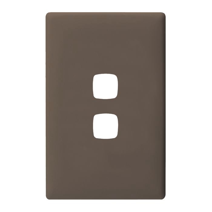 HPM LINEA 2 Gang Coverplate - Wet Elephant