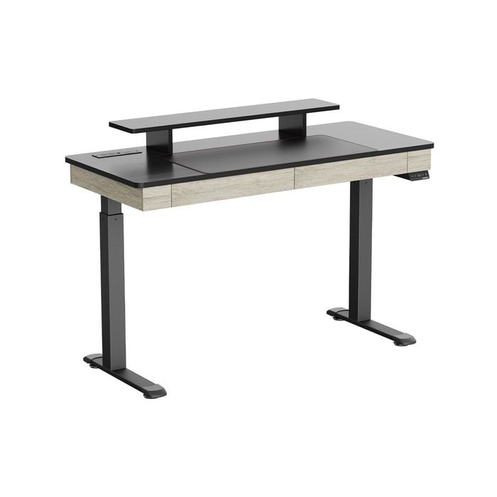Eureka I55 Two-Drawer Electric Standing Desk - Rustic Grey *1PC/2CTNS