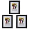 3PK Frankie & Me Wooden Border 4x6'' Picture Frame Home/Office Photo Decor Black