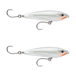 2x Rapala 7cm Saltwater X Rap SubWalk Walk the Dog Bait Fish Lures -Glass Ghost