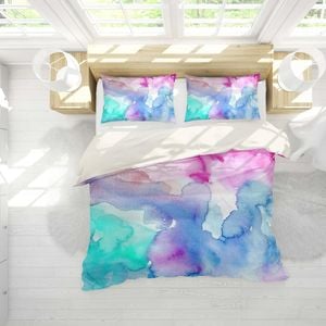 3D Watercolor Quilt Cover Set Bedding Set Pillowcases 81