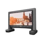 Costway 16ft Inflatable Screen Double-Sided All Weather w/150W Air Blower