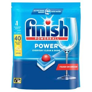 Finish Power Lemon Dishwashing Tablets - 40 Pack