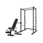 LSG GBH-300 Power Rack + GBN-006 14-Level FID Exercise Bench