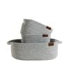 Living Textiles 3 Pc Cotton Rope Storage Set- Sage