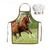 Sweet Home Horses Kids Apron And Chef's Hat Set
