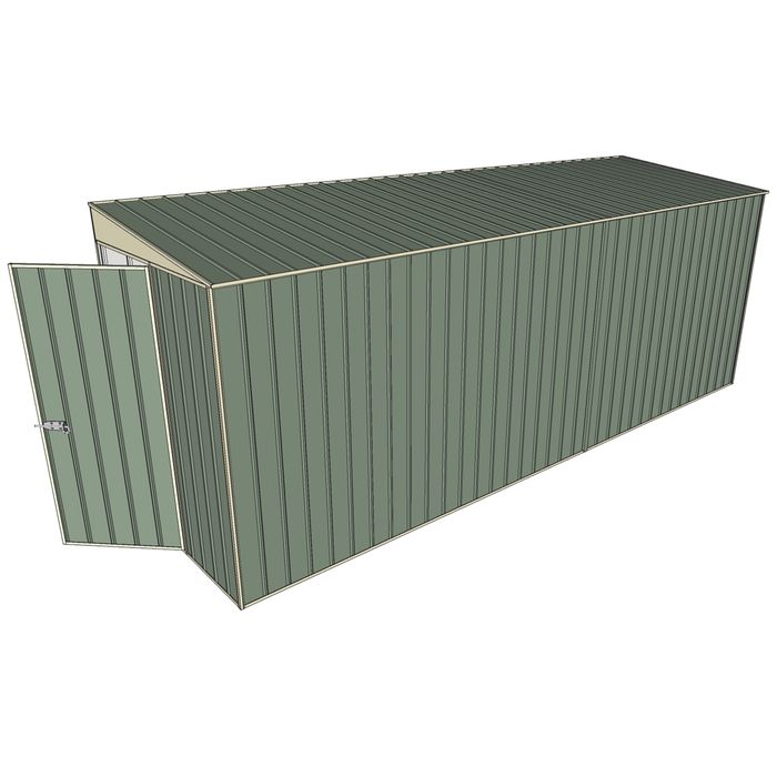 Build-a-Shed 1.5 x 5.2 x 2m Skillion Shed without Side Doors - Green
