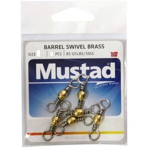 Mustad Brass Colour Barrel Fishing Swivel 4
