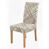 Anyhouz Chair Cover Beige With Black Sketch Elastic Slipcover