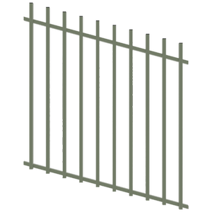 ProtectorAl 0350-1200W x 1200H Pale Eucalypt Batten Pool Fence Panel Raked Up to 15º