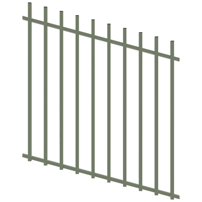 ProtectorAl 0350-1200W x 1200H Pale Eucalypt Batten Pool Fence Panel Raked Up to 15º