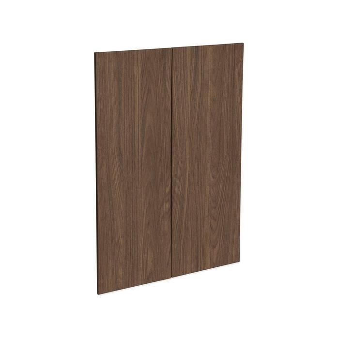 Kaboodle 900mm Walnut Modern Medium Pantry Doors - 2 Pack