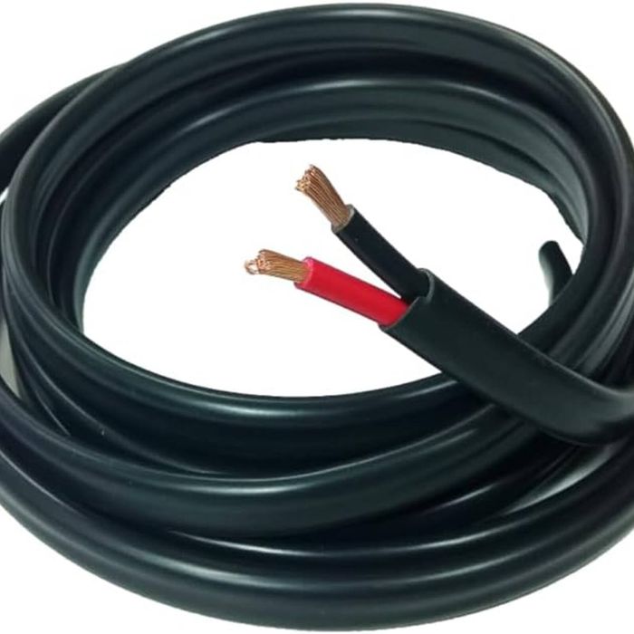 Pure Copper Twin Core Cable 12M 8B&S 8mm² 50A V90 Automotive Grade Black Red Dual Core Wire 4WD Caravan Solar Off-Grid