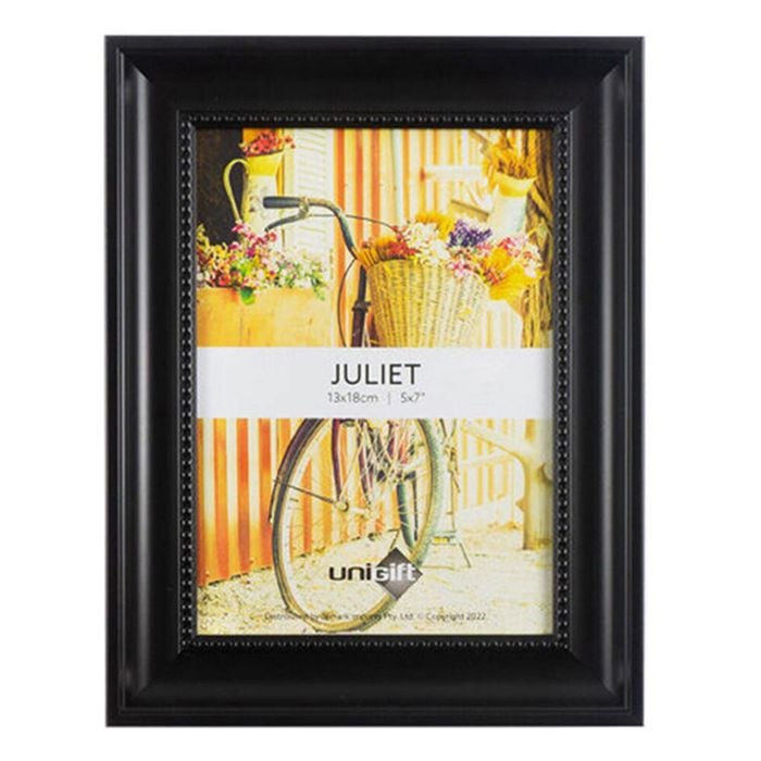 Unigift Juliet Wooden/Glass Single Picture Photo Frame 13x18cm Black