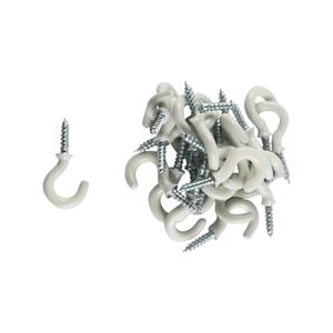 Everhang 7mm White PVC Cup Hook - 25 Pack