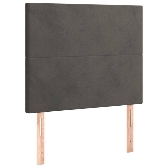 vidaXL Headboards Bedroom Furniture Wall Bed Header 2 pcs Dark Grey 80 cm Velvet