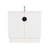 CIBO 900mm Freshwater White Full Height Bathroom Vanity With Black Handle