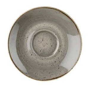 Churchill Cappuccino Saucers Stonecast Round Peppercorn Grey 185mm