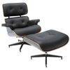 SK Designer Living | Replica Eames Lounge Chair & Ottoman | 4 Star Edition - Black