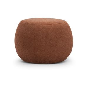 Venus Round 50cm Rust Orange Pouf Ottoman