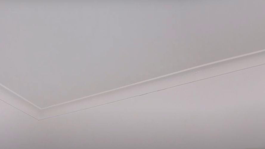 View of clean white ceiling.