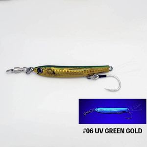 Little Jack Metal Adict Type 07 Fishing Jig 60g 06 UV Green Gold