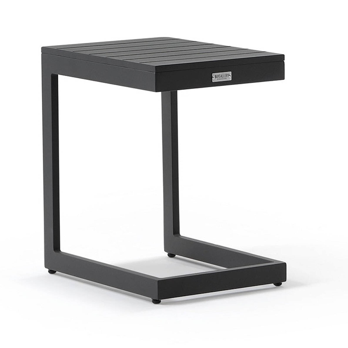 Santorini Outdoor Aluminium Slide Under Side Table Charcoal - Bunnings ...