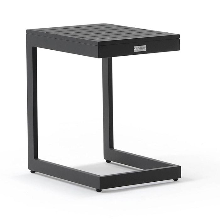 Santorini Outdoor Aluminium Slide Under Side Table Charcoal