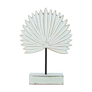 Maine & Crawford Hatcher 23cm MDF Standing Palm Sculpture Home Desk Decor White