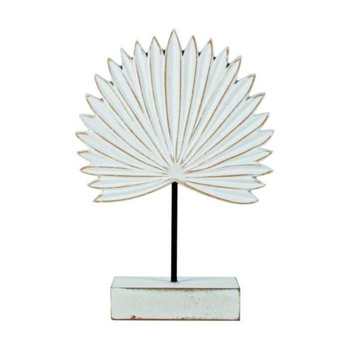 Maine & Crawford Hatcher 23cm MDF Standing Palm Sculpture Home Desk Decor White