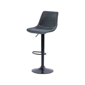 Urban Style Gary Bar Stools Gas Lift Black Metal Black Pu Pair