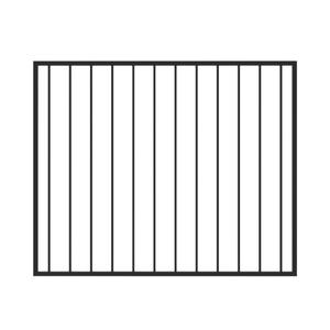 RapidFence Flat Top Perimeter Driveway Gate 1200x1470mm BLK