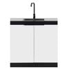 AlfrescoPlus Arctic White Double Sink Module