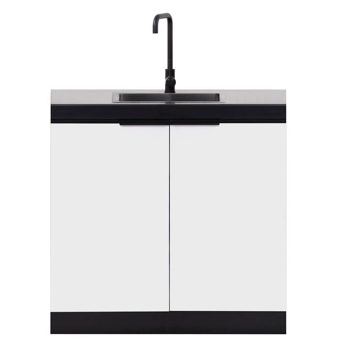 AlfrescoPlus Arctic White Double Sink Module