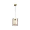 CLA Lighting TONO Mesh Internal Clear Glass Oblong Pendant Light - Brass