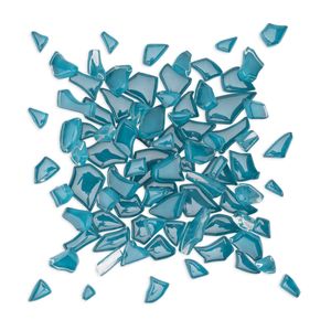 Mandala Art Turquoise Crackled Glass