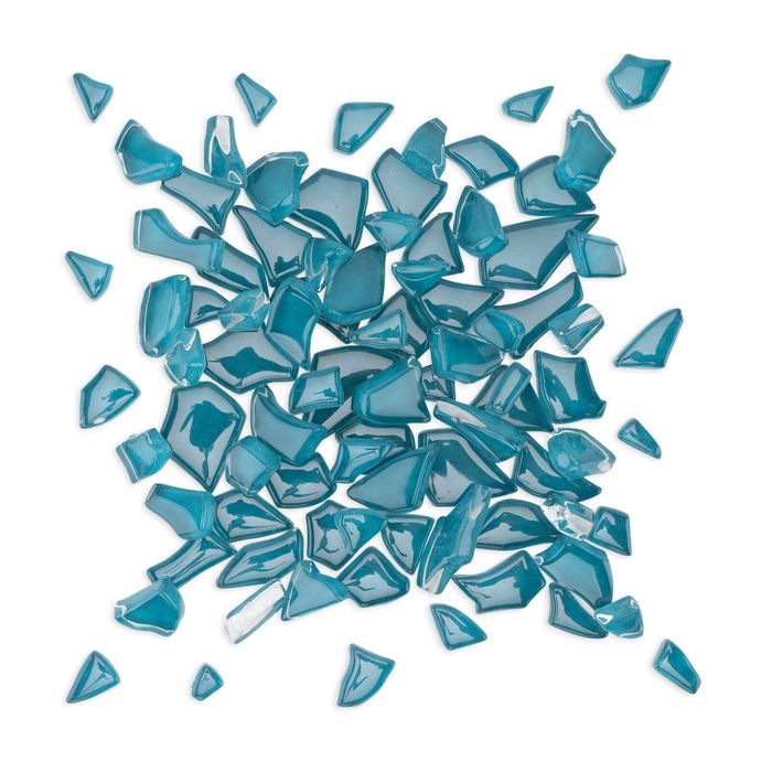 Mandala Art Turquoise Crackled Glass