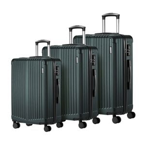 Mazam 3PCS Luggage Suitcase Trolley Set Travel TSA Lock Storage ABS Case Green