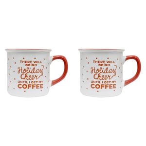2PK Splosh Christmas Holiday Cheer Ceramic Mug 12cm Red/Green